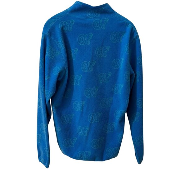 Odd Future Blue Fleece Quarter Zip Pull‎ Over Jacket Size Small - Picture 3 of 9